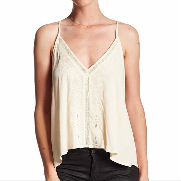 ASTR the Label Embroidered Tie Back Tassel Tank - Picture 1 of 13